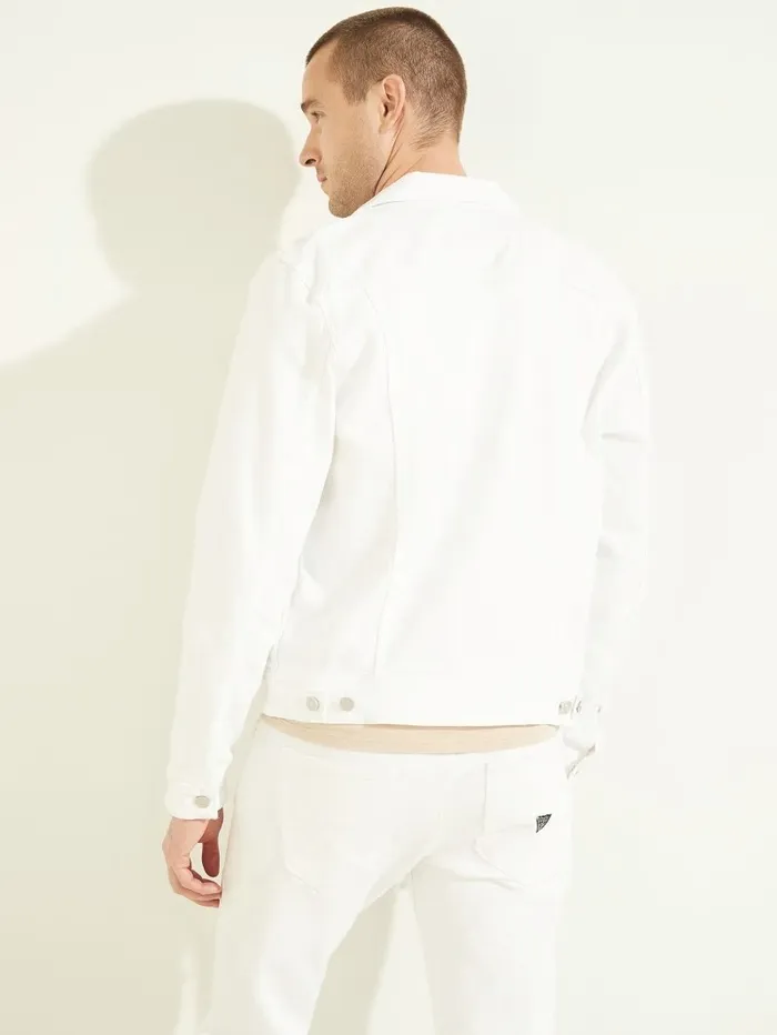 Men Jackets and Coats GUESS Dillon Denim Jacket Optic White
