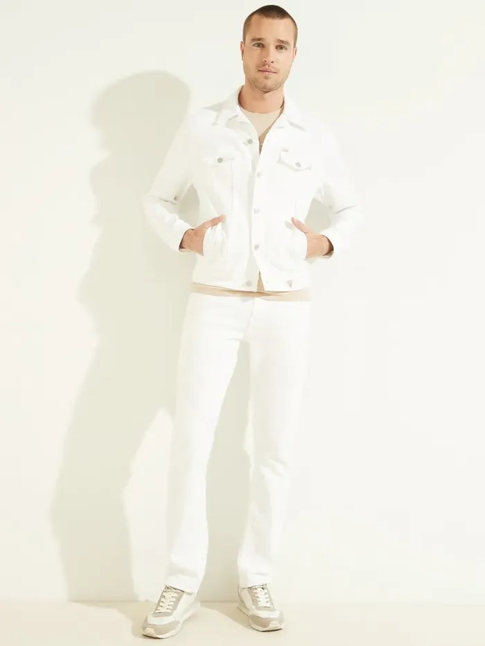 Men Jackets and Coats GUESS Dillon Denim Jacket Optic White