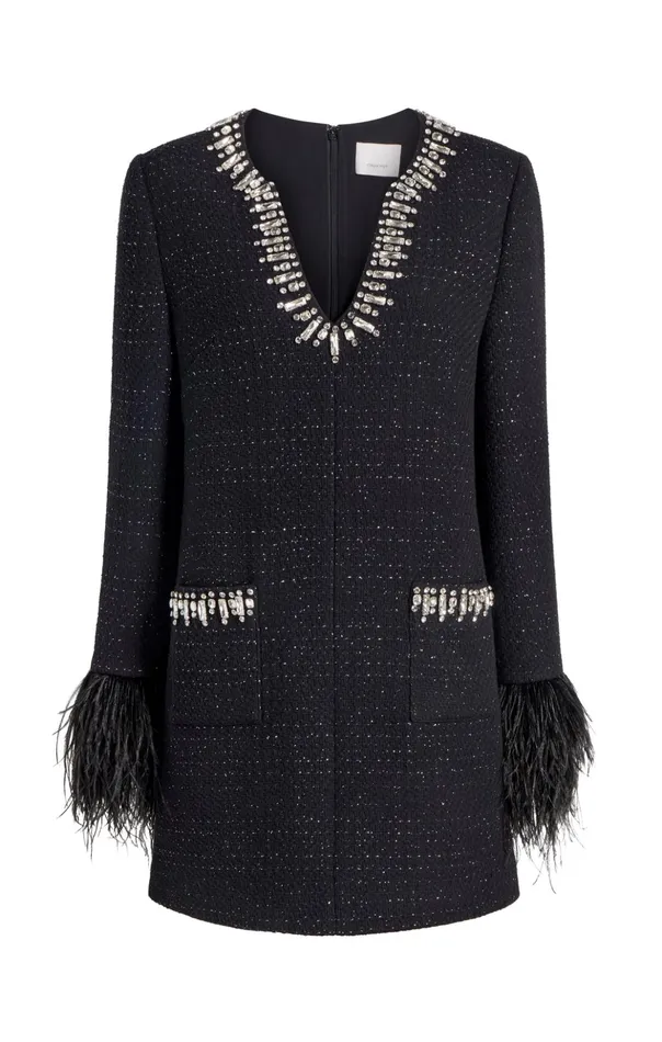 Women Cinq Sept Mini Static Boucle Kas Dress Black