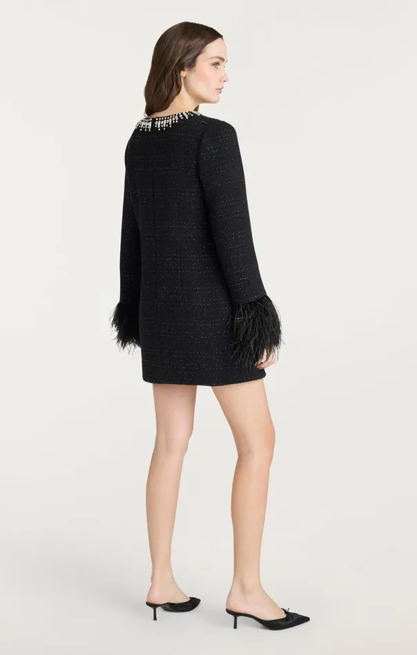 Women Cinq Sept Mini Static Boucle Kas Dress Black