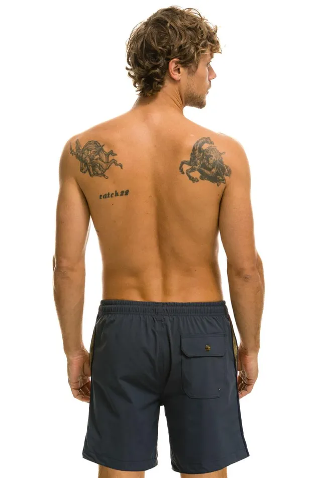 5 Stripe Flex Shorts 7 Inch 8211 Titanium Men Aviator Nation Shorts