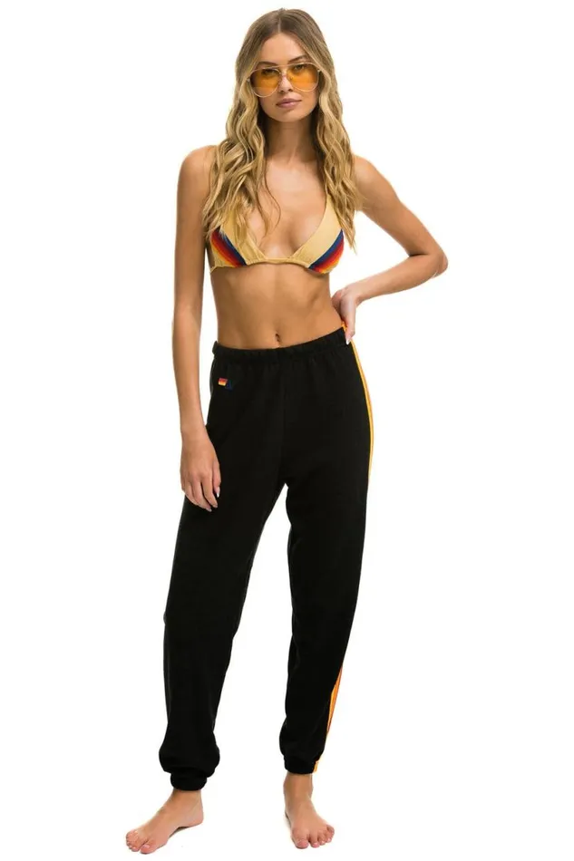 5 Stripe Sweatpants 8211 Black 2 Women Aviator Nation Sweatpants