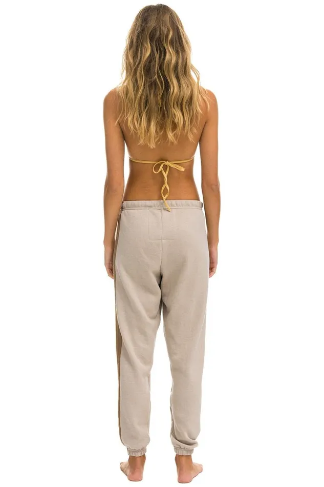5 Stripe Sweatpants 8211 Sand Tan Women Aviator Nation Sweatpants