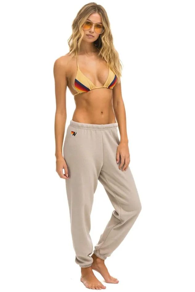 5 Stripe Sweatpants 8211 Sand Tan Women Aviator Nation Sweatpants