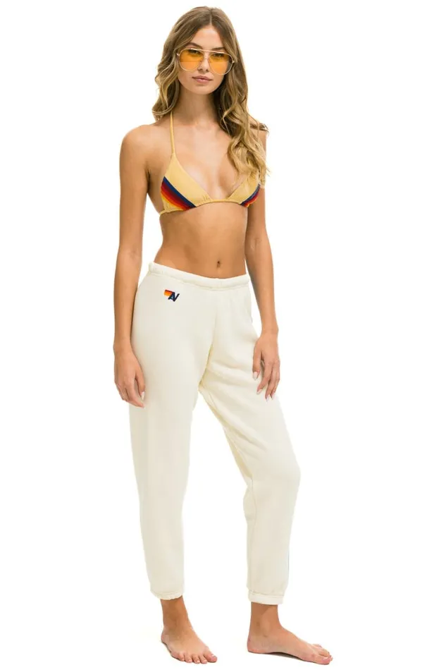 5 Stripe Sweatpants 8211 Vintage White Blue Women Aviator Nation Sweatpants