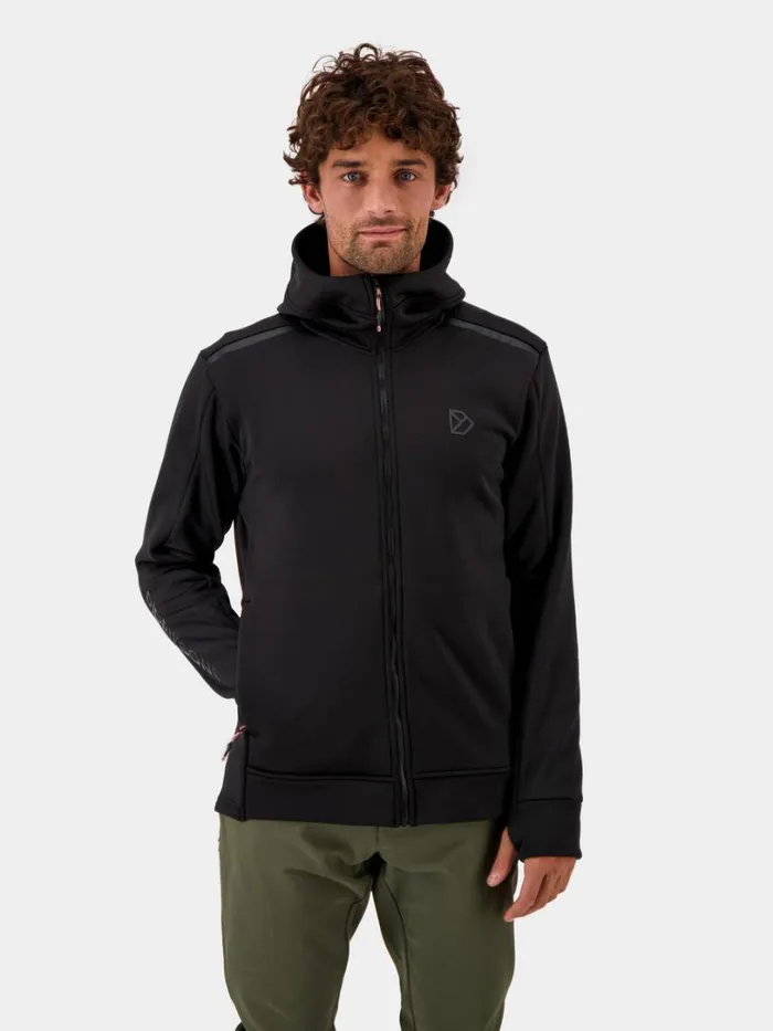 Acke FullZip Black Men Didriksons Fleece and Midlayers