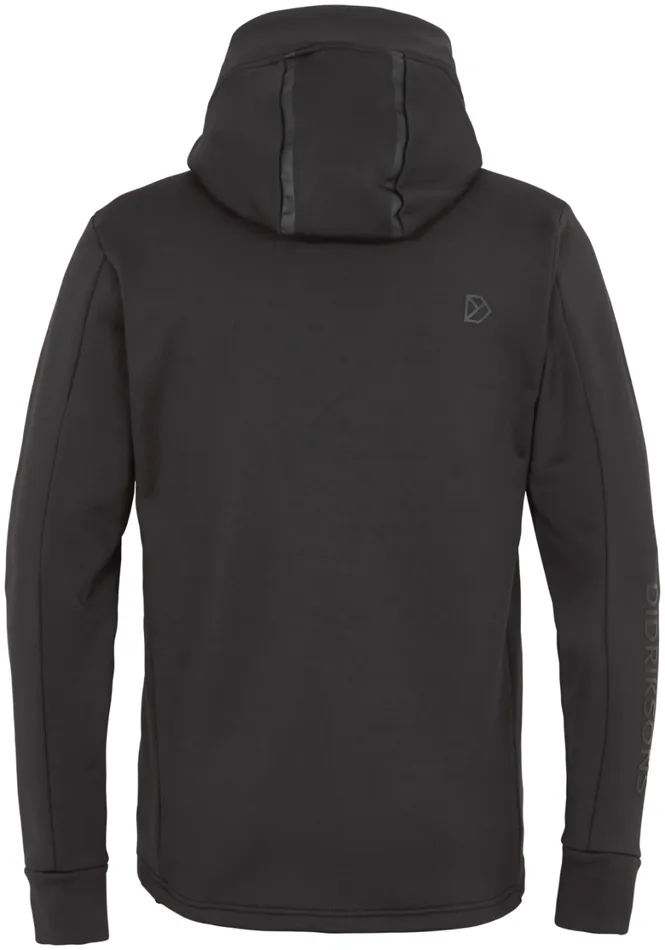 Acke FullZip Black Men Didriksons Fleece and Midlayers