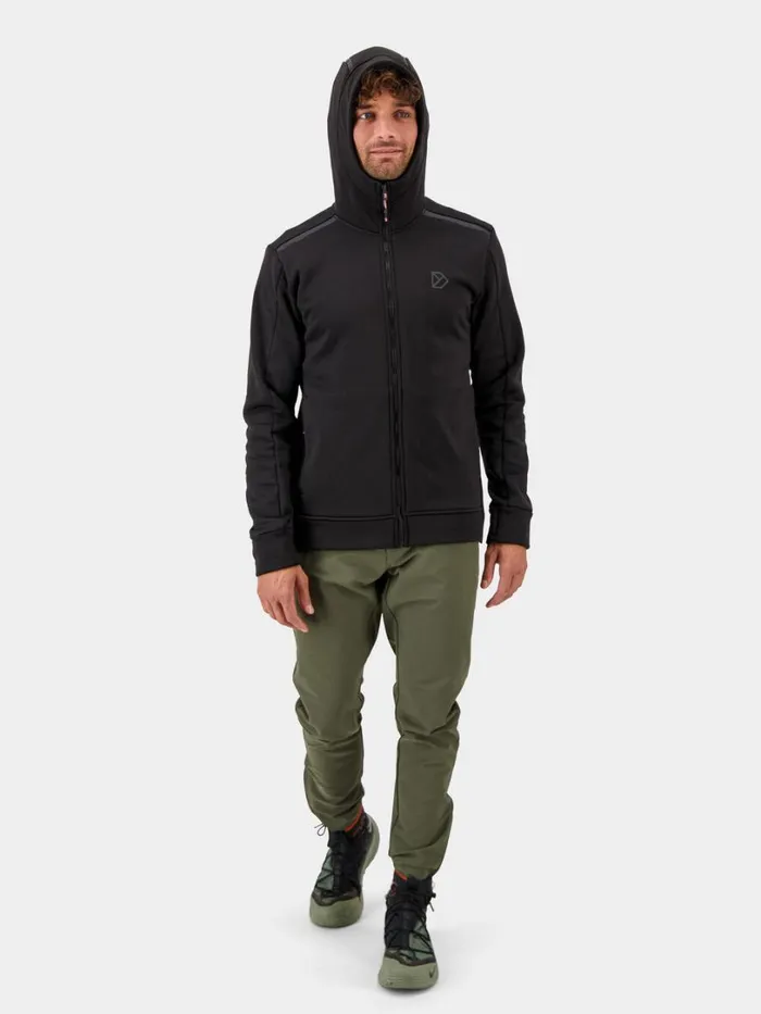Acke FullZip Black Men Didriksons Fleece and Midlayers