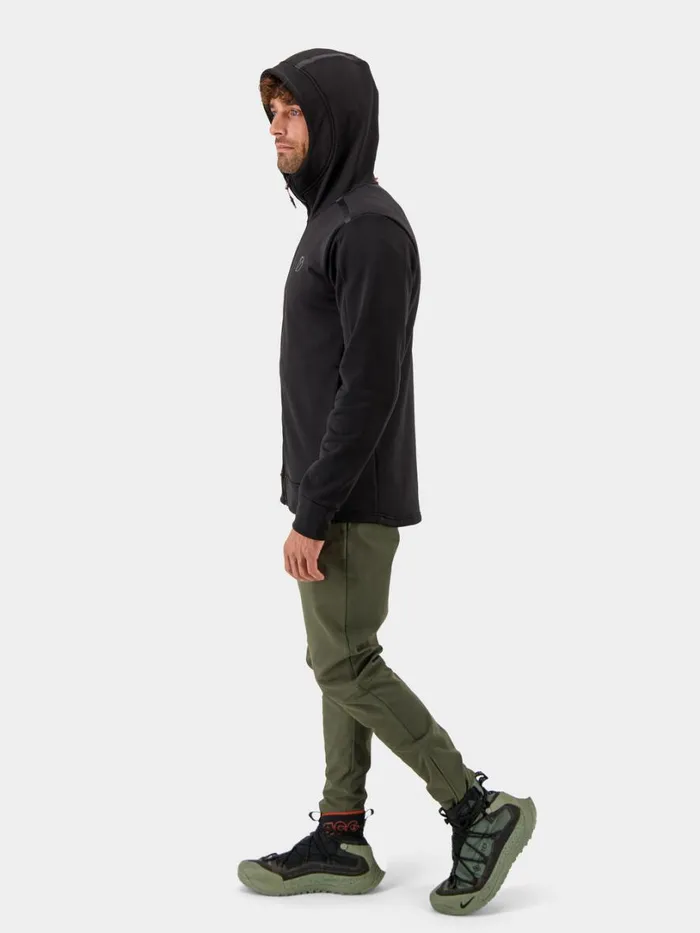 Acke FullZip Black Men Didriksons Fleece and Midlayers