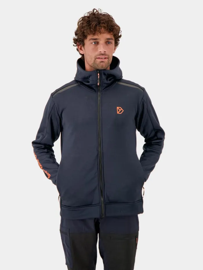 Acke FullZip Dark Night Blue Men Didriksons Fleece and Midlayers