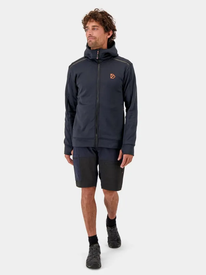 Acke FullZip Dark Night Blue Men Didriksons Fleece and Midlayers