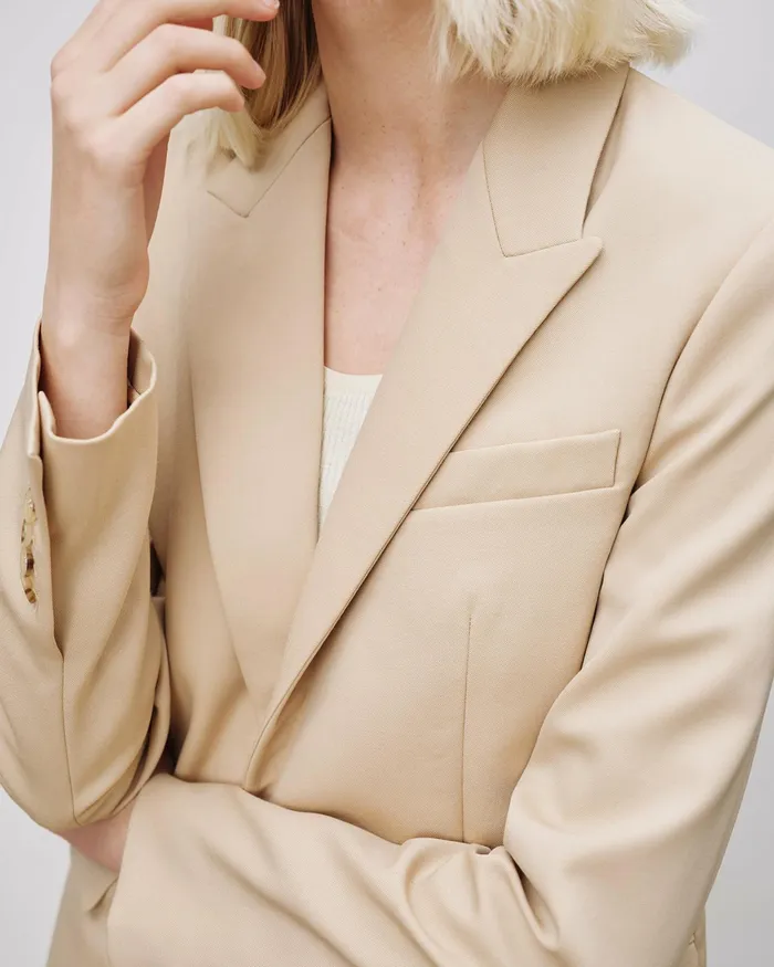 ADELE BLAZER Dark Navy Women Nili Lotan Jackets and Blazers