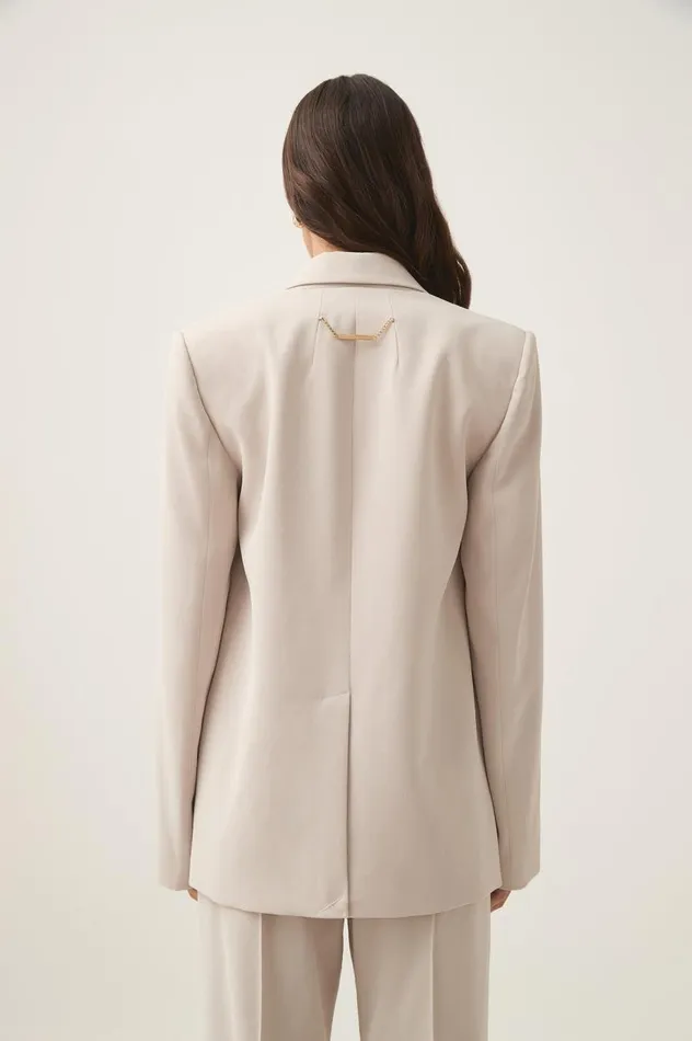 Aje Blazers Jackets and Coats Caterina Crepe Jacket Sandstone 8211 Women Aje Blazers Jackets and Coats Caterina Crepe Jacket Sandstone 8211 Women