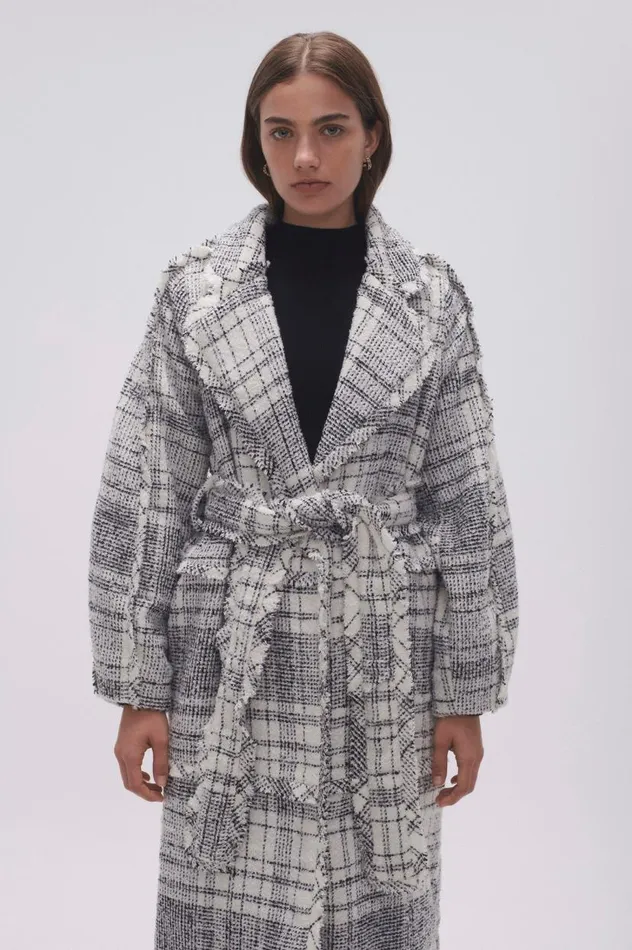 Aje Blazers Jackets and Coats Rebellion Coat Black White Check 8211 Women Aje Blazers Jackets and Coats Rebellion Coat Black White Check 8211 Women