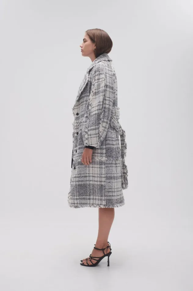 Aje Blazers Jackets and Coats Rebellion Coat Black White Check 8211 Women Aje Blazers Jackets and Coats Rebellion Coat Black White Check 8211 Women