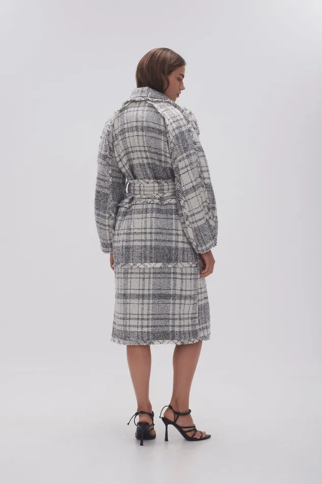 Aje Blazers Jackets and Coats Rebellion Coat Black White Check 8211 Women Aje Blazers Jackets and Coats Rebellion Coat Black White Check 8211 Women