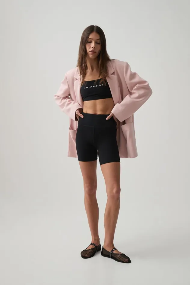 Aje Blazers Jackets and Coats Split Logo Back Blazer 782 Blush Pink 8211 Women