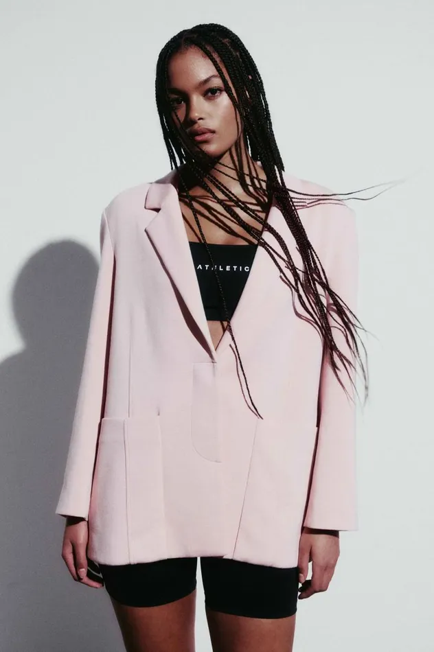 Aje Blazers Jackets and Coats Split Logo Back Blazer 782 Blush Pink 8211 Women Aje Blazers Jackets and Coats Split Logo Back Blazer 782 Blush Pink 8211 Women