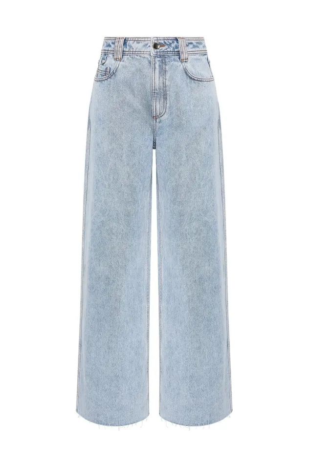 Aje Denim Aura Wide Leg Jeans Sea Spray Wash 8211 Women Aje Denim Aura Wide Leg Jeans Sea Spray Wash 8211 Women