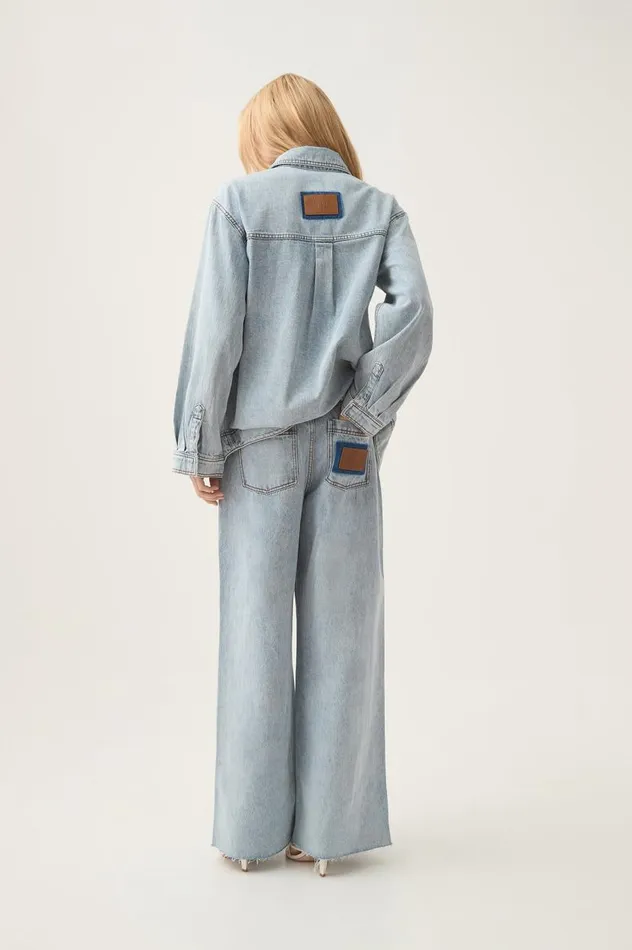 Aje Denim Aura Wide Leg Jeans Sea Spray Wash 8211 Women Aje Denim Aura Wide Leg Jeans Sea Spray Wash 8211 Women