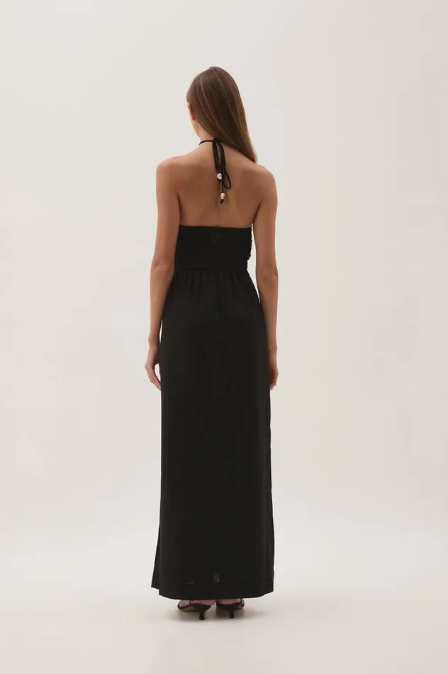 Aje Dresses Akoya Ruched Midi Dress Black 8211 Women