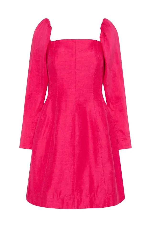 Aje Dresses Baret Sleeved Mini Dress Hot Pink 8211 Women Aje Dresses Baret Sleeved Mini Dress Hot Pink 8211 Women