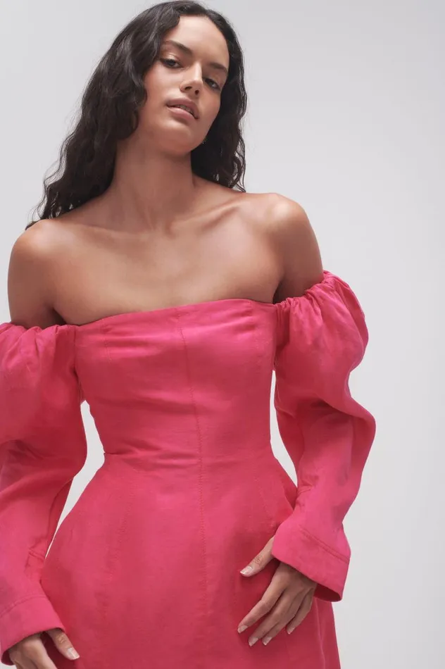 Aje Dresses Baret Sleeved Mini Dress Hot Pink 8211 Women Aje Dresses Baret Sleeved Mini Dress Hot Pink 8211 Women
