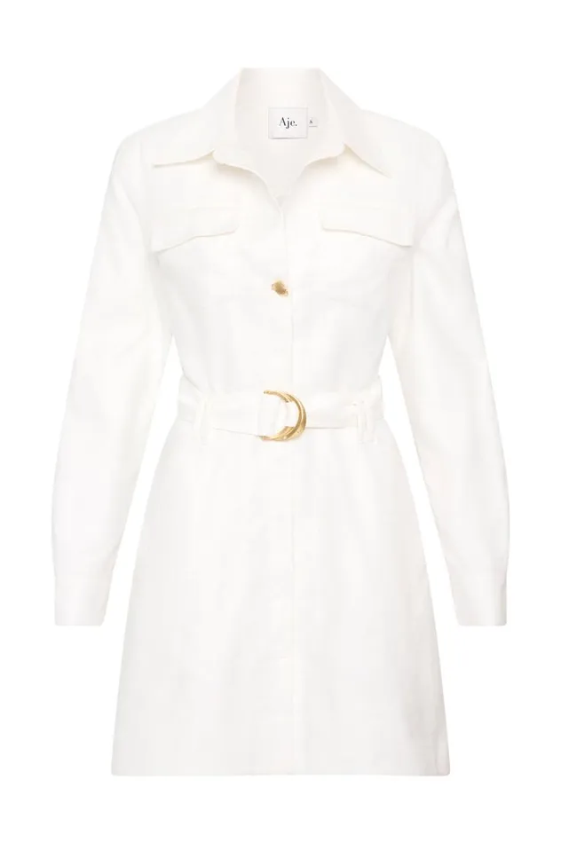 Aje Dresses Cohort Mini Dress Ivory 8211 Women Aje Dresses Cohort Mini Dress Ivory 8211 Women