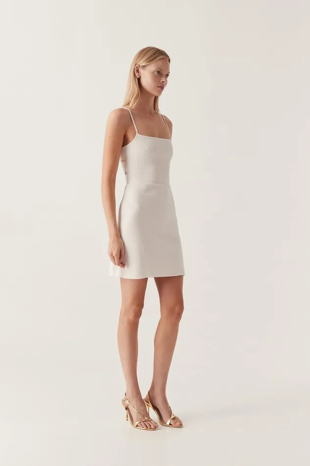 Aje Dresses Danica Tie Back Mini Dress Ivory 8211 Women Aje Dresses Danica Tie Back Mini Dress Ivory 8211 Women