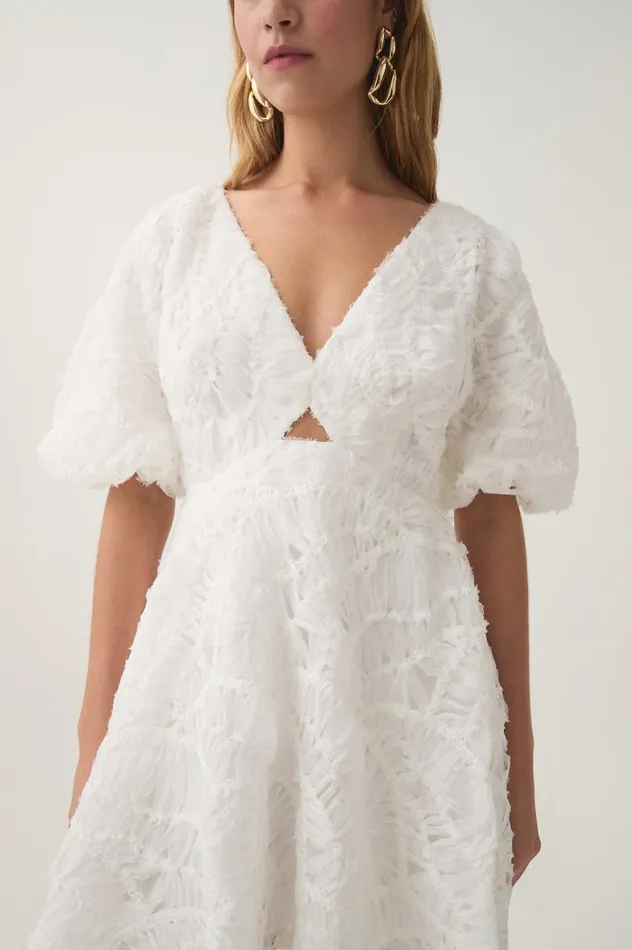 Aje Dresses Florential Mini Swing Dress Ivory 8211 Women Aje Dresses Florential Mini Swing Dress Ivory 8211 Women