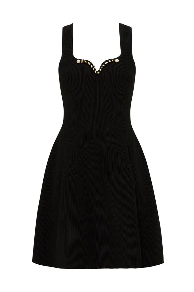 Aje Dresses Goldfoil Metal Bar Mini Dress Black 8211 Women Aje Dresses Goldfoil Metal Bar Mini Dress Black 8211 Women