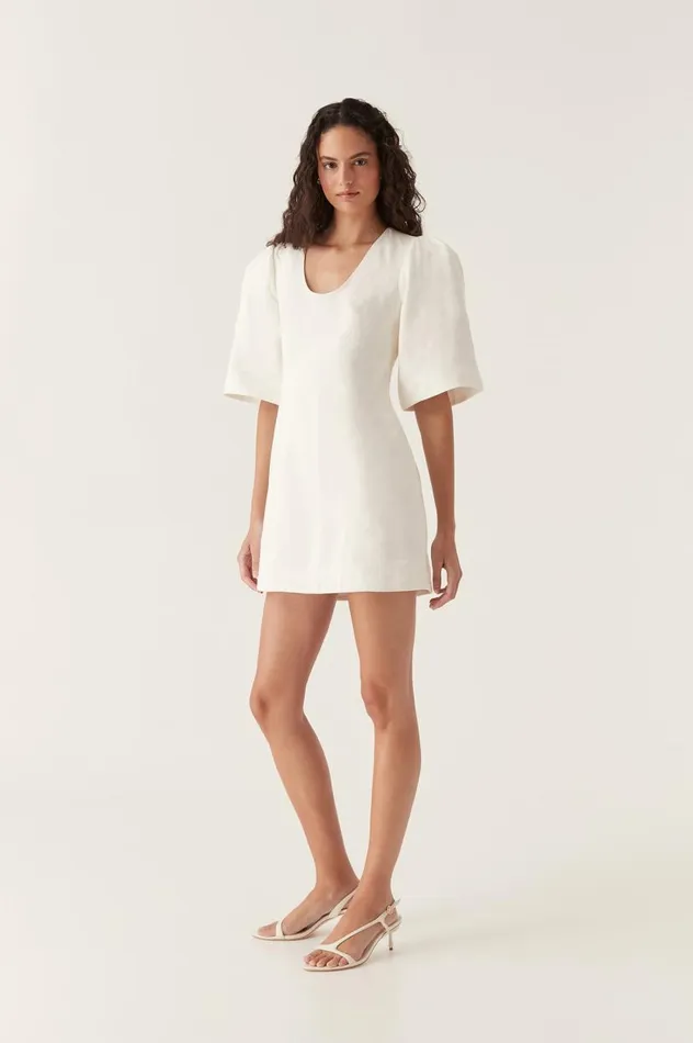 Aje Dresses Hunter Twisted Mini Dress Ivory 8211 Women Aje Dresses Hunter Twisted Mini Dress Ivory 8211 Women