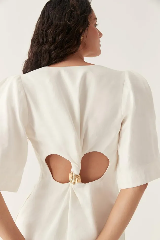 Aje Dresses Hunter Twisted Mini Dress Ivory 8211 Women Aje Dresses Hunter Twisted Mini Dress Ivory 8211 Women