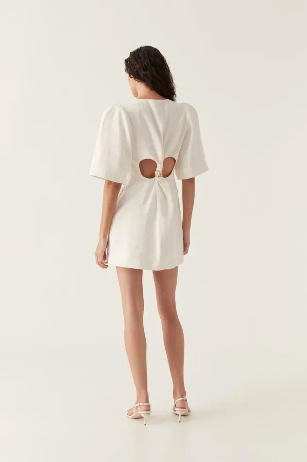 Aje Dresses Hunter Twisted Mini Dress Ivory 8211 Women Aje Dresses Hunter Twisted Mini Dress Ivory 8211 Women