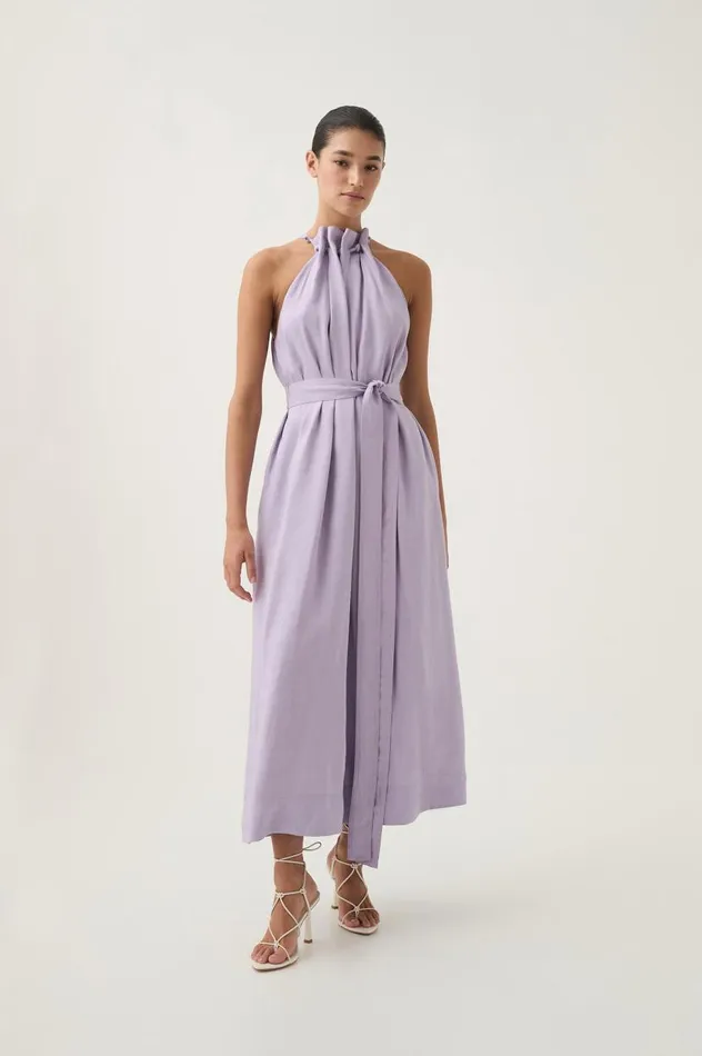 Aje Dresses Mariel Trapeze Midi Dress Lilac 8211 Women Aje Dresses Mariel Trapeze Midi Dress Lilac 8211 Women