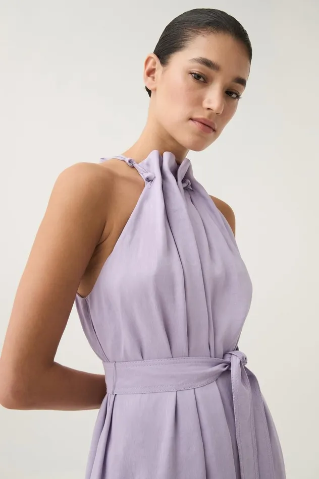 Aje Dresses Mariel Trapeze Midi Dress Lilac 8211 Women Aje Dresses Mariel Trapeze Midi Dress Lilac 8211 Women