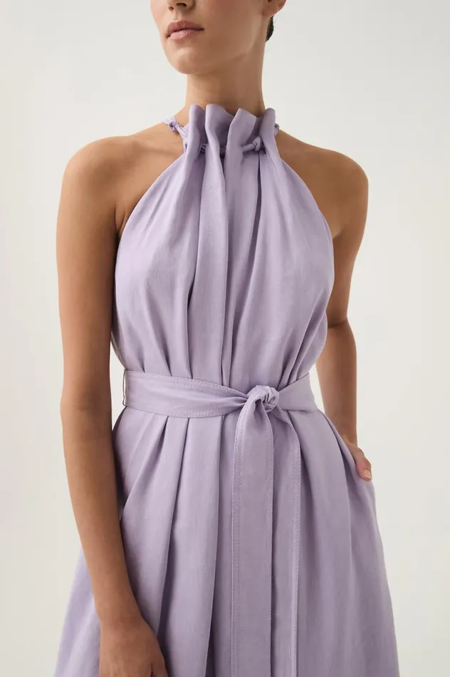 Aje Dresses Mariel Trapeze Midi Dress Lilac 8211 Women Aje Dresses Mariel Trapeze Midi Dress Lilac 8211 Women