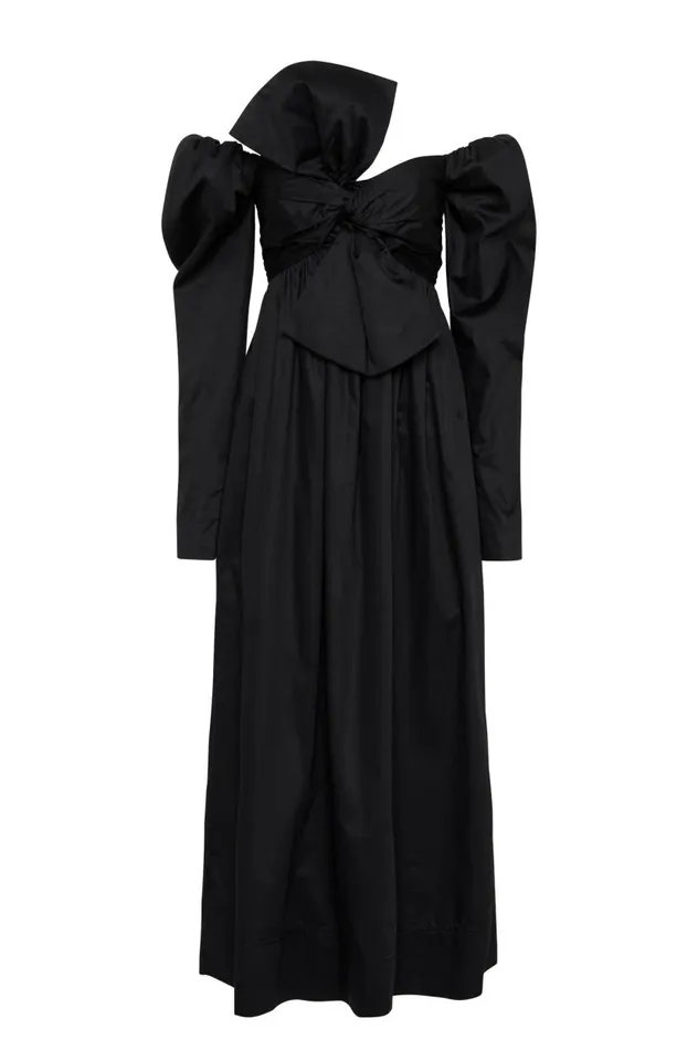 Aje Dresses Valentina Bow Midi Dress Black 8211 Women Aje Dresses Valentina Bow Midi Dress Black 8211 Women