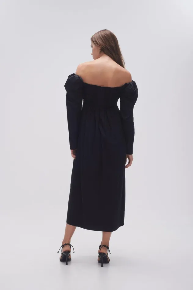 Aje Dresses Valentina Bow Midi Dress Black 8211 Women Aje Dresses Valentina Bow Midi Dress Black 8211 Women