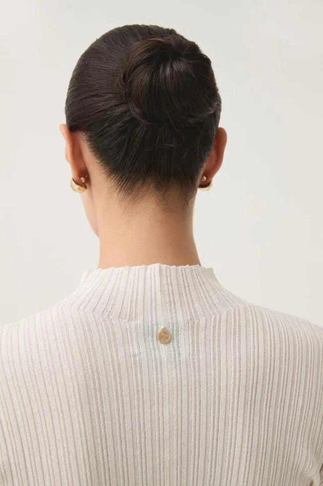 Aje Knitwear and Jumpers Arlen Knit Skivvy Ivory 8211 Women Aje Knitwear and Jumpers Arlen Knit Skivvy Ivory 8211 Women