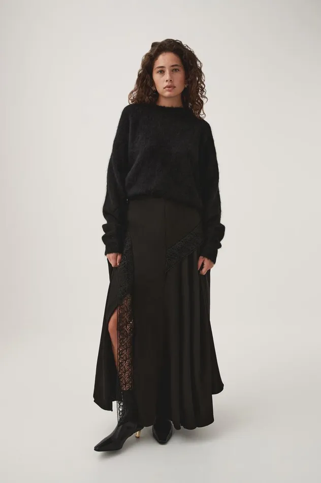 Aje Knitwear and Jumpers Trinity Crystal Oversized Knit Black 8211 Women Aje Knitwear and Jumpers Trinity Crystal Oversized Knit Black 8211 Women