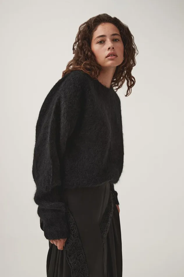 Aje Knitwear and Jumpers Trinity Crystal Oversized Knit Black 8211 Women Aje Knitwear and Jumpers Trinity Crystal Oversized Knit Black 8211 Women