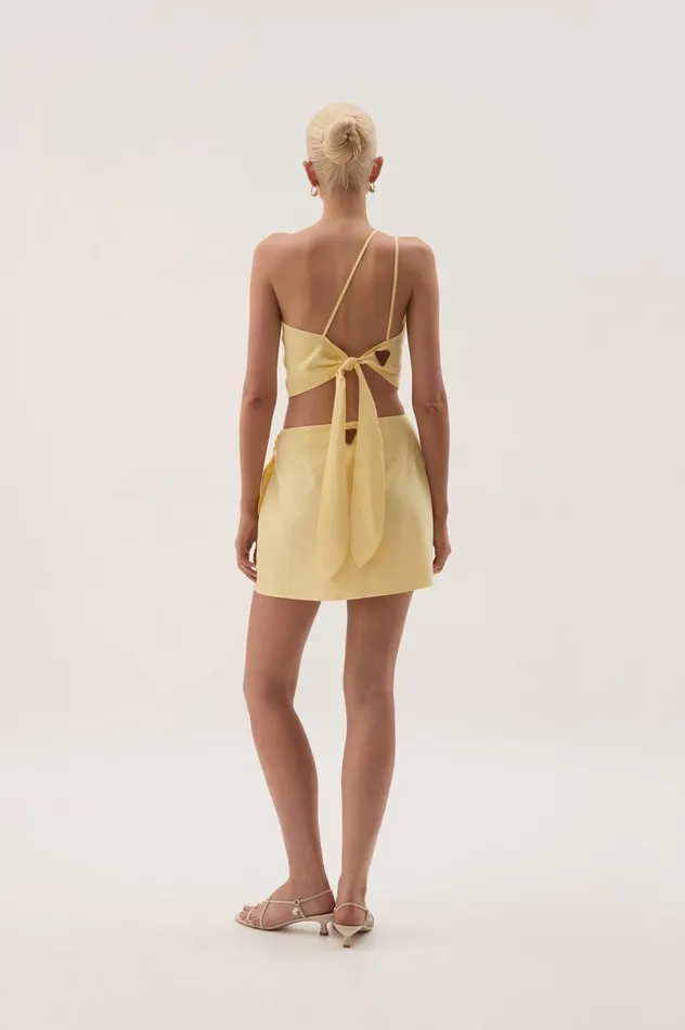 Aje Matching Sets Eden Tie Back Top Lemon 8211 Women Aje Matching Sets Eden Tie Back Top Lemon 8211 Women