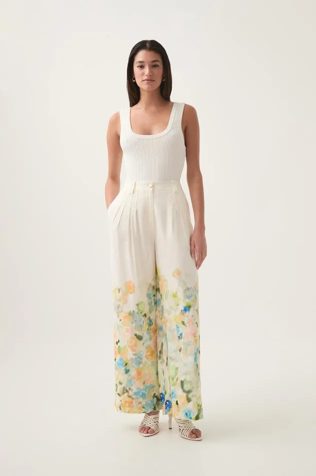 Aje Pants Dreamscape Pintucked Pant Floral Haze 8211 Women Aje Pants Dreamscape Pintucked Pant Floral Haze 8211 Women