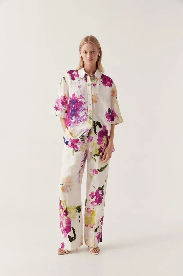 Aje Pants Portray Relaxed Pant Wild Hydrangea 8211 Women