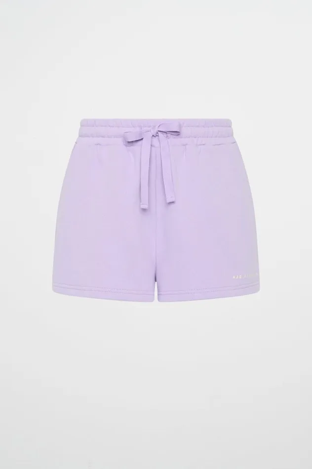 Aje Shorts Logo Sweat Shorts 603 Lilac Rush 8211 Women
