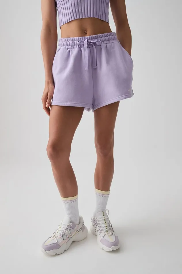 Aje Shorts Logo Sweat Shorts 603 Lilac Rush 8211 Women
