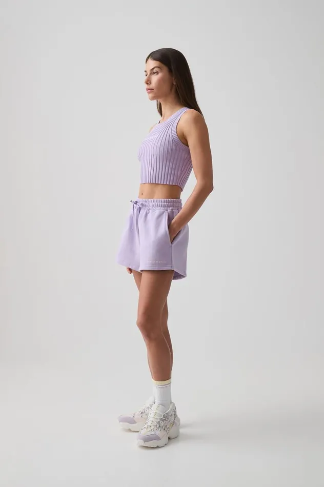 Aje Shorts Logo Sweat Shorts 603 Lilac Rush 8211 Women