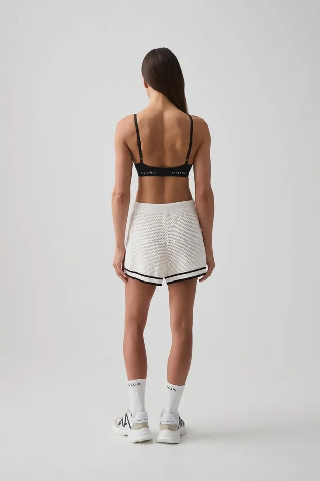 Aje Shorts Open Knit Short 604 Whiteblack 8211 Women Aje Shorts Open Knit Short 604 Whiteblack 8211 Women