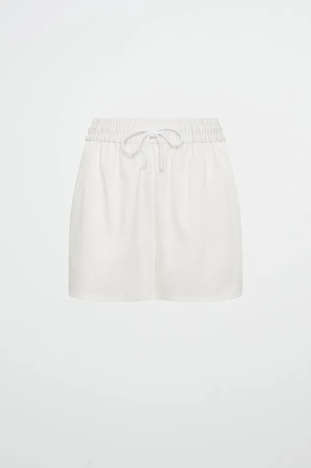 Aje Shorts Relaxed Logo Tape Short 603 White 8211 Women